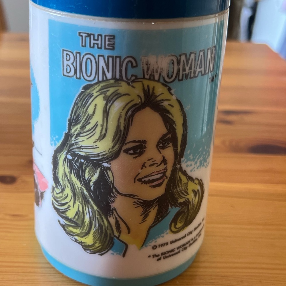 The Bionic Woman thermos 1978 vintage